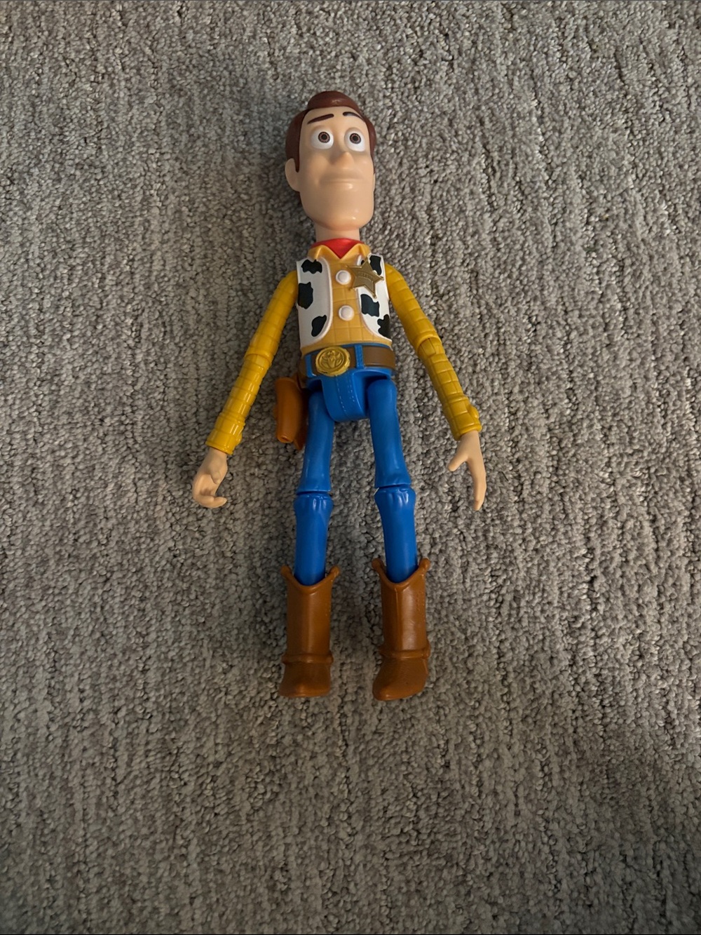 Disney Woody Poseable Cowboy Figure in Yellow, Blue & Brown